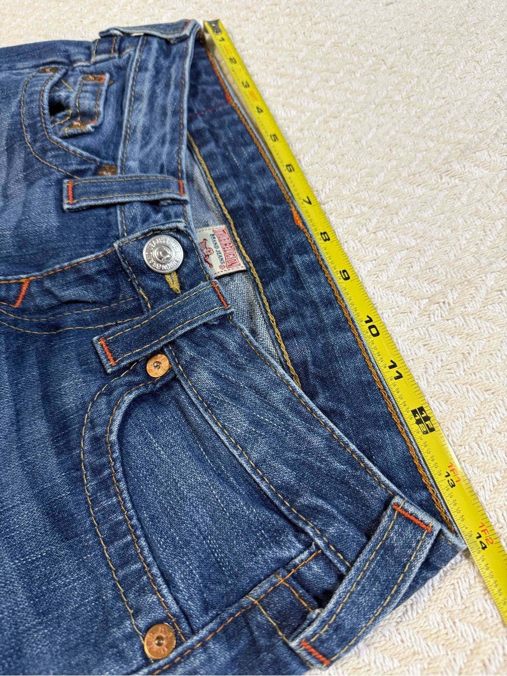 Vintage True Religion "Bobby" Ultra Low Rise Jeans - Size 25 - Picture 8 of 14